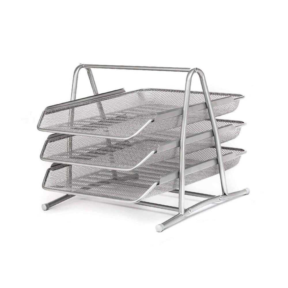 Police za radni sto žičane 1/3 sive