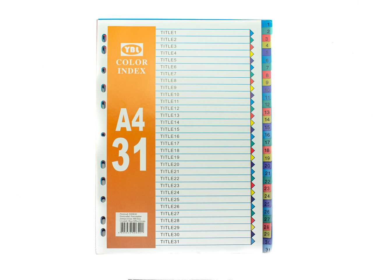 Pregradni indeksi A4 1-31/31
