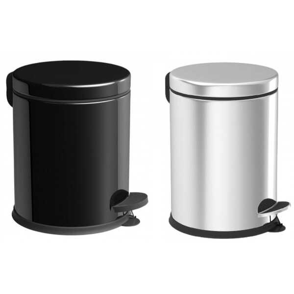 Kanta za otpatke sa pedalom 5 litara inox srebrna/ crna