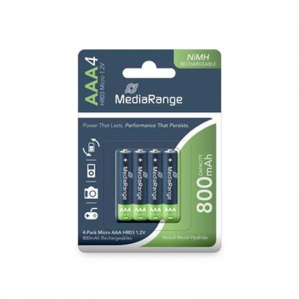 Baterije punjive AAA 800mah MediaRange 1/4