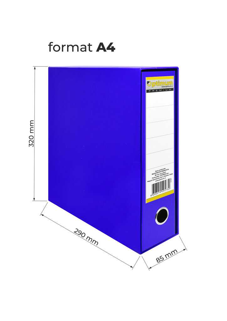 Registrator OPTIMUM PREMIUM plastificirani plavi