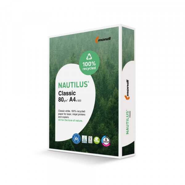 Papir za štampanje Mondi Nautilus A4 80gr 100% reciklirani 1/500 fotokopir papir